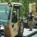 356th Quartermaster Company loads forklift after logistical support