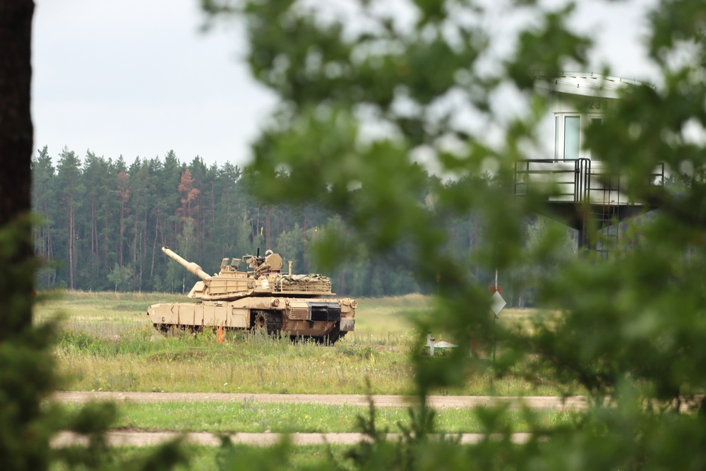 2-12 Cav Regt.’s Alpha and Bravo Companies complete Tank Gunnery Table V in Poland