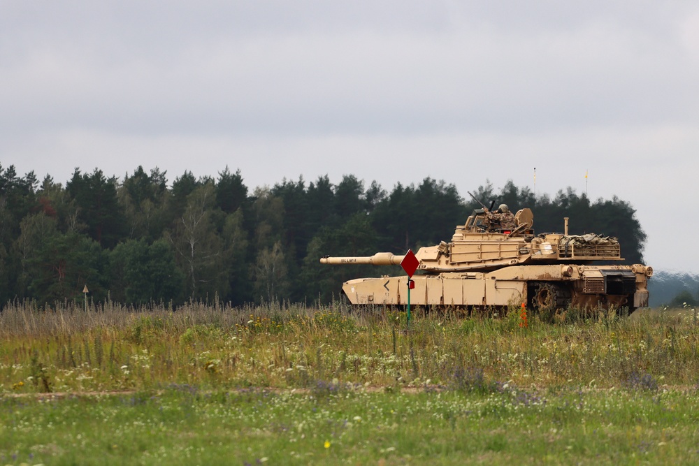 2-12 Cav Regt.’s Alpha and Bravo Companies complete Tank Gunnery Table V in Poland