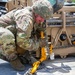 356th Quartermaster Company loads forklift after logistical support