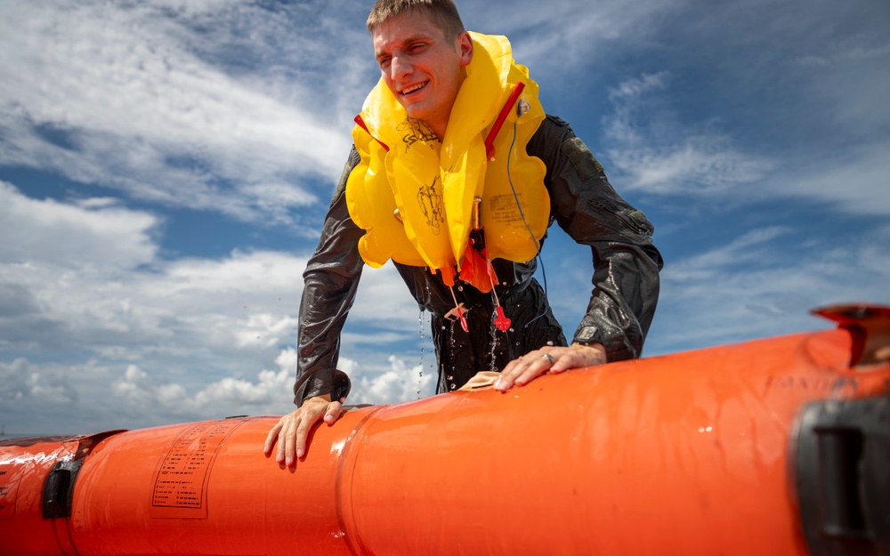 Airmen vs. Water: Aircrew Faces Water Evacuation Drills