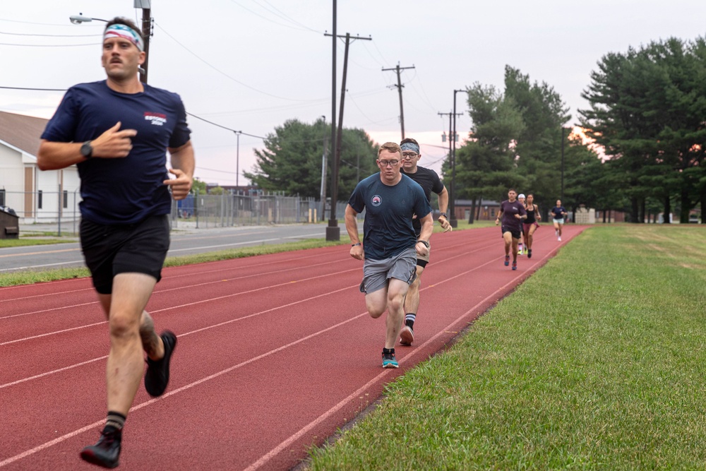 Team USA candidates run an 800 meter time trial