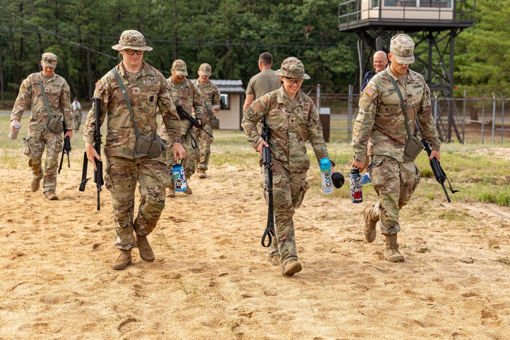 Team USA candidates arrive at the M4 rifle range