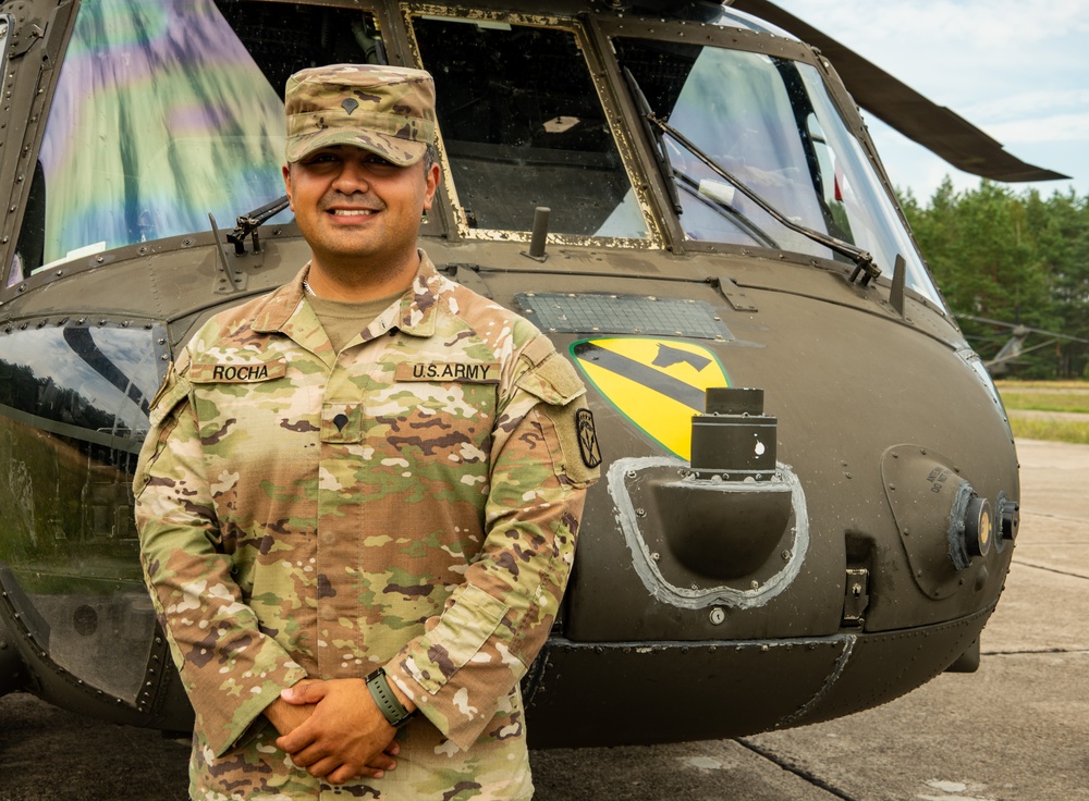 1st Cavalry Division Black Hawk Flight Celebrates Reenlistments and Trains Pilot