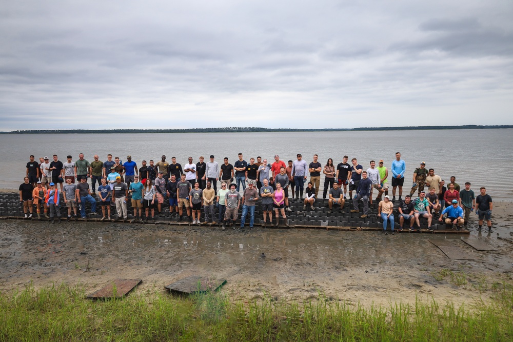 Oyster Reef Castle Build on Laurel Bay