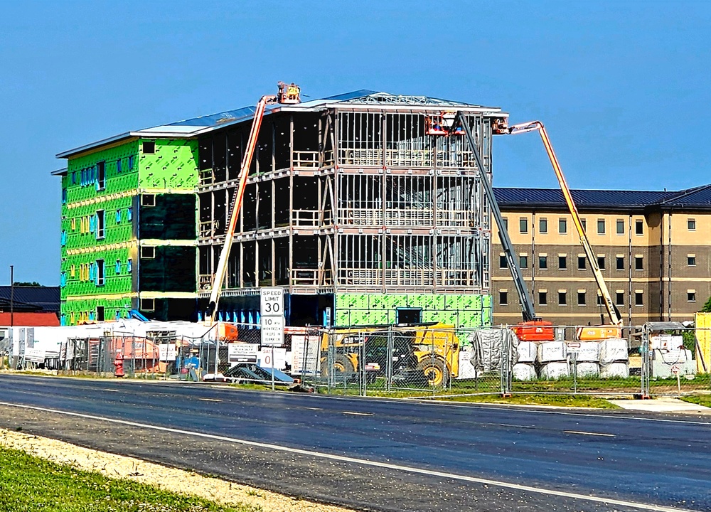 July 2024 barracks construction operations at Fort McCoy