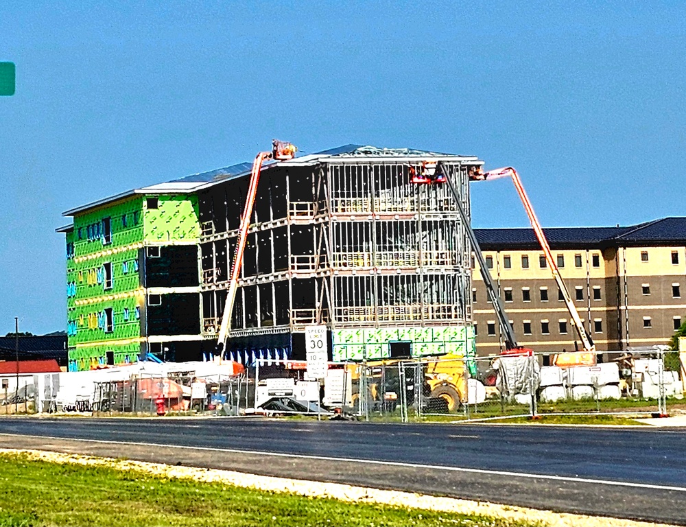 July 2024 barracks construction operations at Fort McCoy