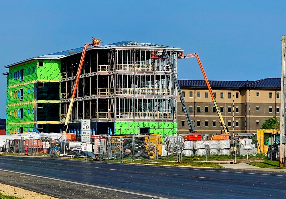 July 2024 barracks construction operations at Fort McCoy