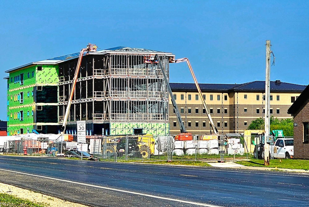 July 2024 barracks construction operations at Fort McCoy