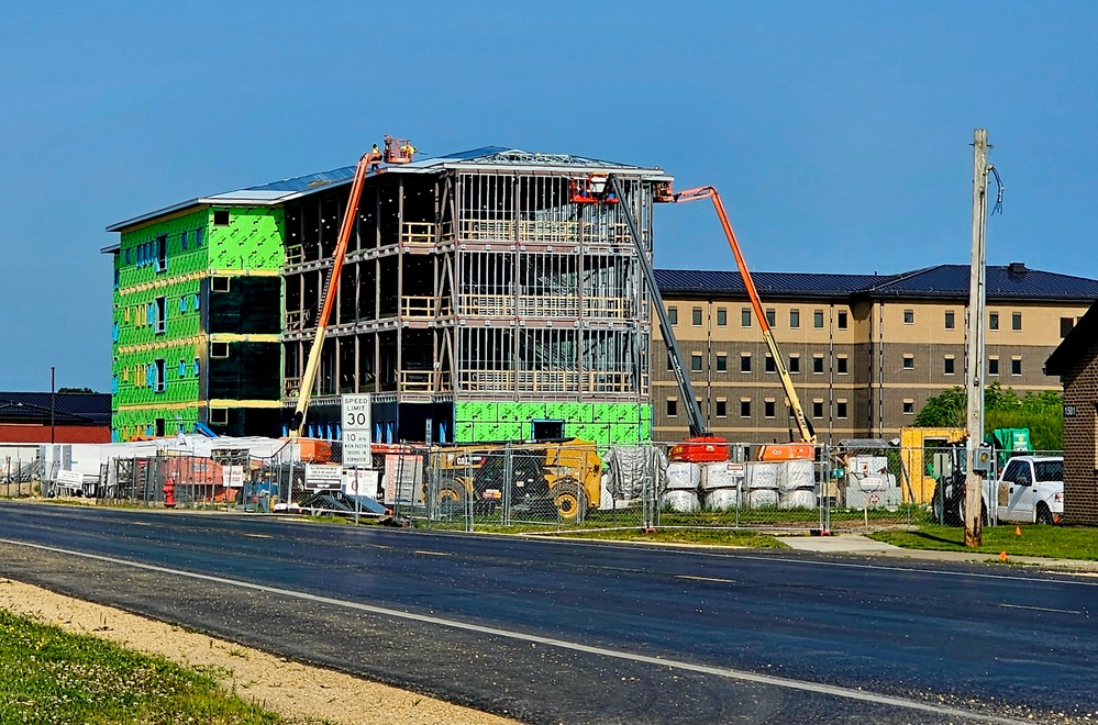 July 2024 barracks construction operations at Fort McCoy