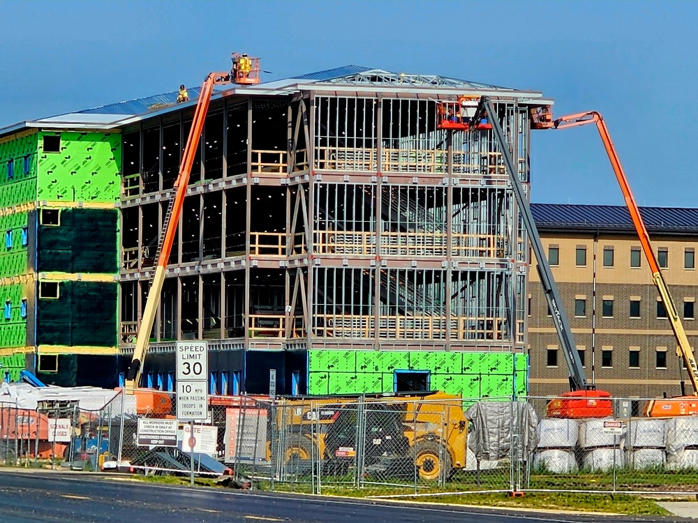 July 2024 barracks construction operations at Fort McCoy