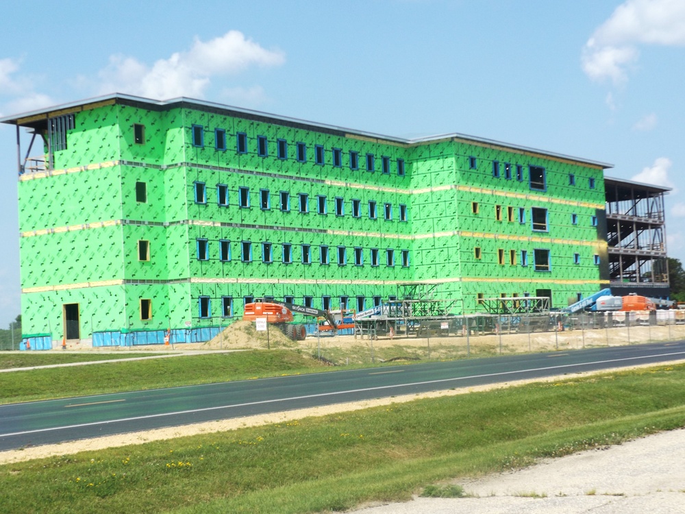 July 2024 barracks construction operations at Fort McCoy