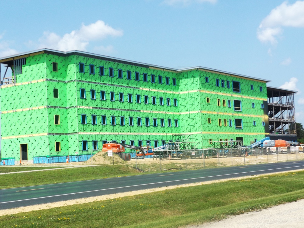 July 2024 barracks construction operations at Fort McCoy
