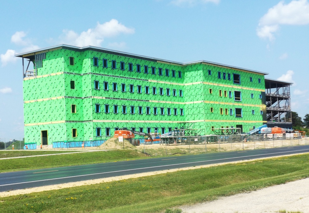 July 2024 barracks construction operations at Fort McCoy