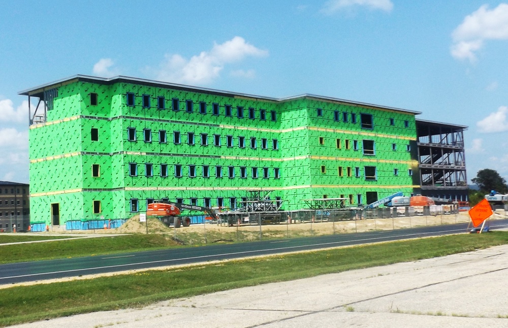 July 2024 barracks construction operations at Fort McCoy