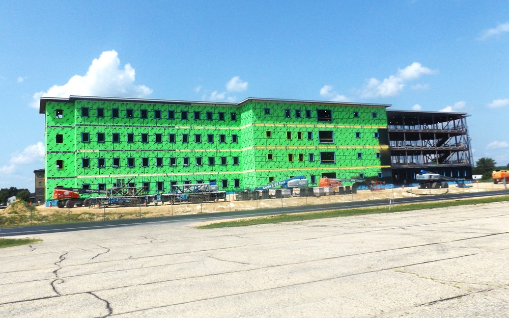 July 2024 barracks construction operations at Fort McCoy
