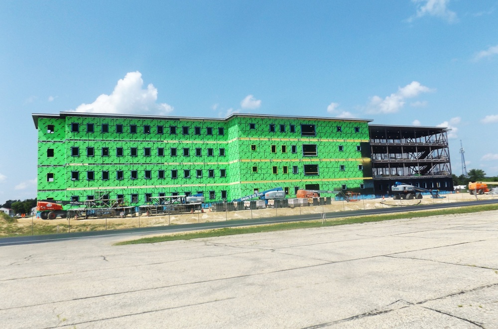 July 2024 barracks construction operations at Fort McCoy