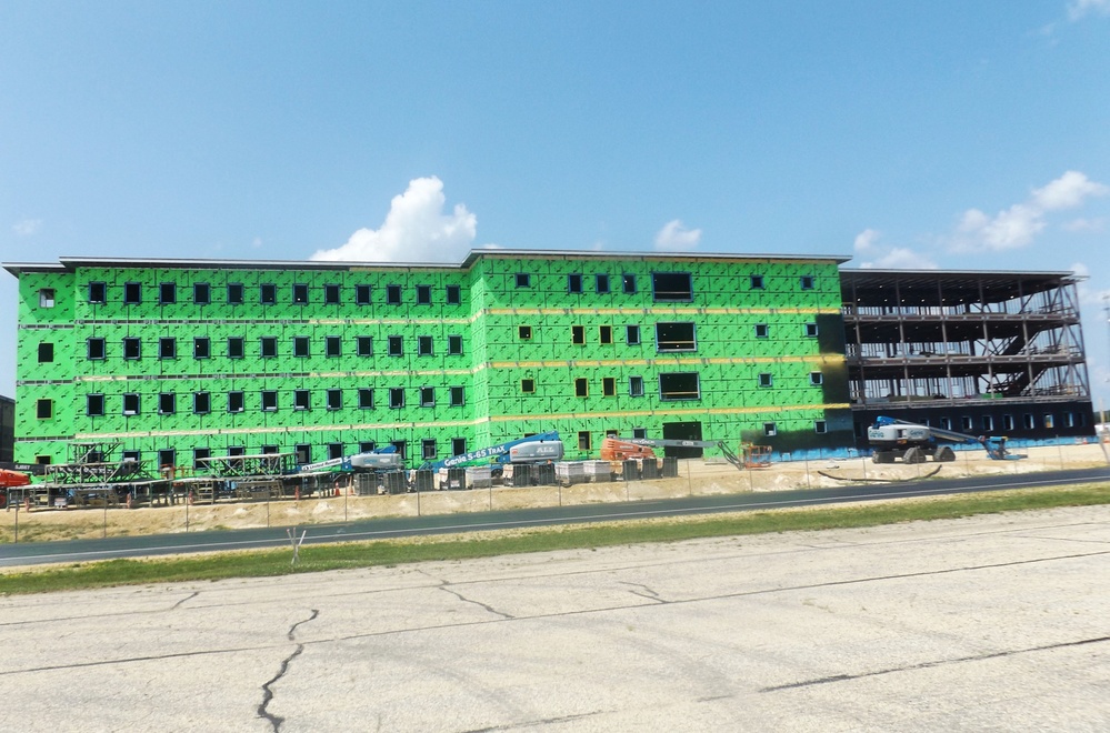 July 2024 barracks construction operations at Fort McCoy