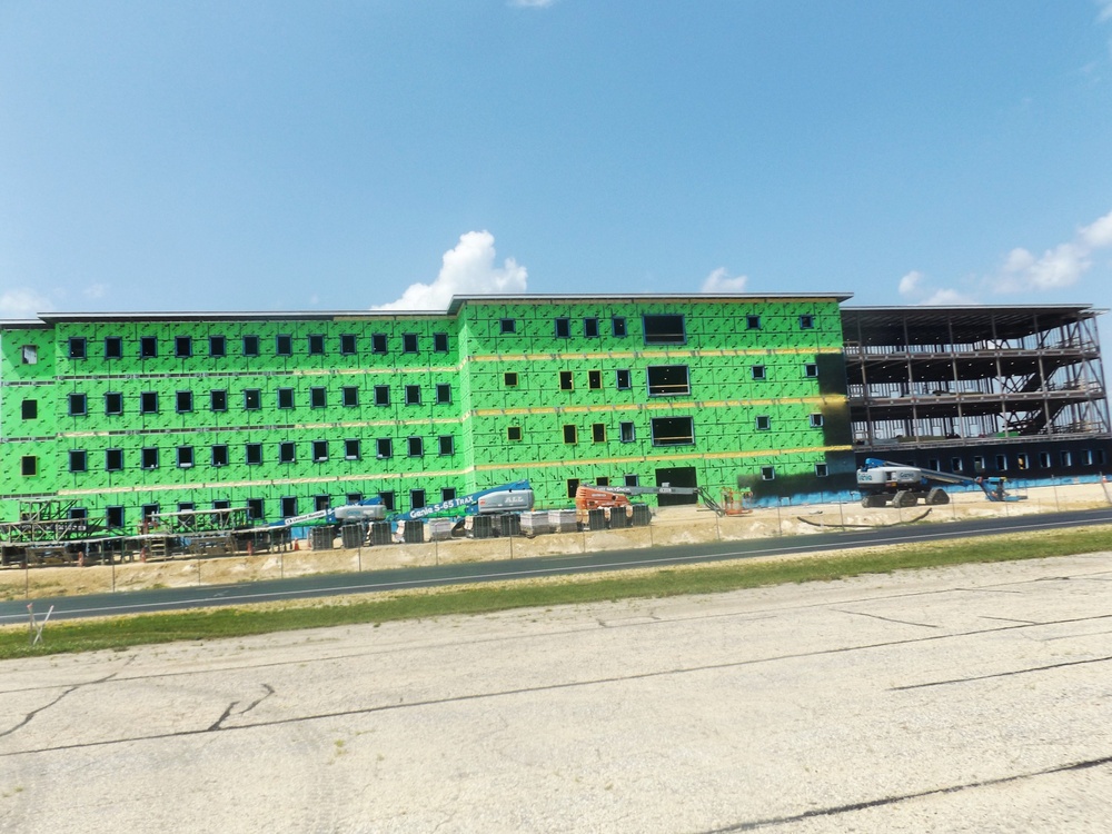July 2024 barracks construction operations at Fort McCoy