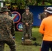 U.S. Marines participate in swim qualification during the Colombian Fluvial Operations Course.