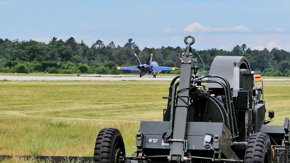 Blue Angels Test Mobile Arresting Gear at Camp Grayling for Cherry Festival