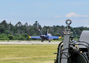 Blue Angels Test Mobile Arresting Gear at Camp Grayling for Cherry Festival