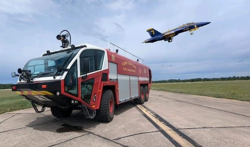 Blue Angels Test Mobile Arresting Gear at Camp Grayling for Cherry Festival