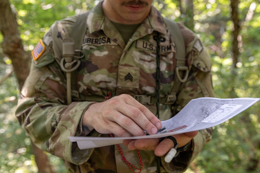 Sgt. Trenton Tuberosa finds the azimuth