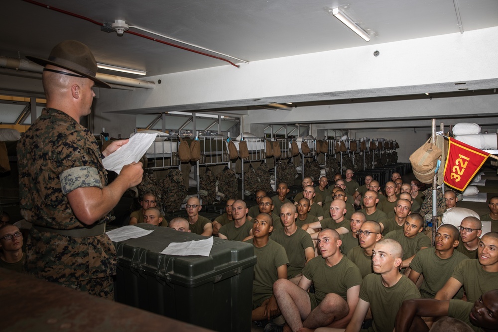 Kilo Company Senior Drill Instructor and Square Away Time