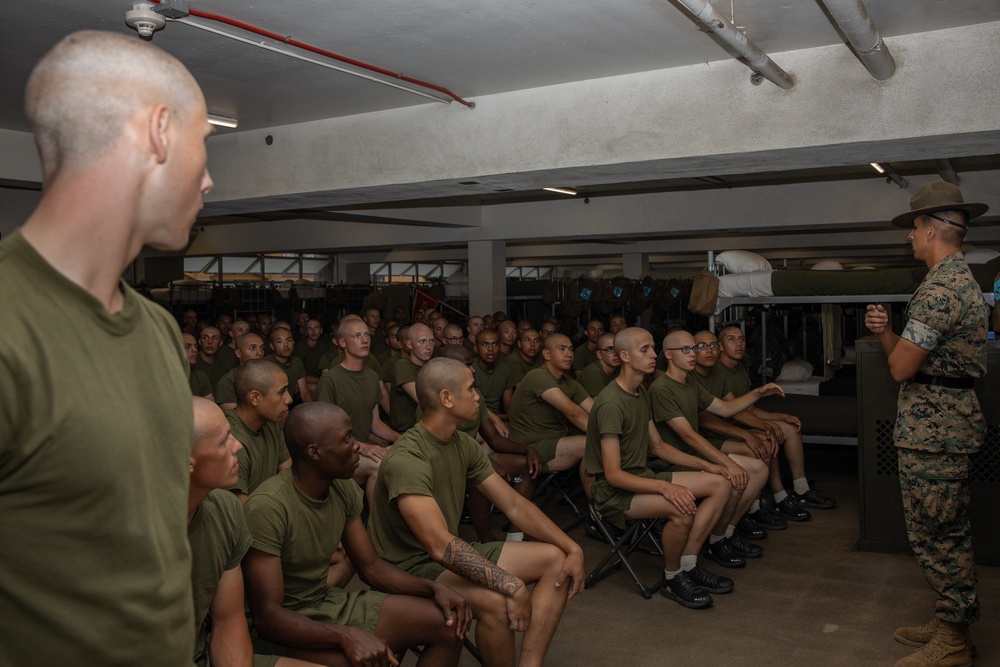 Kilo Company Senior Drill Instructor and Square Away Time