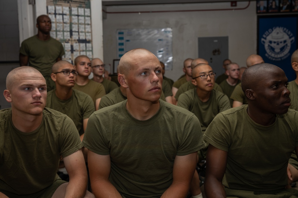 Kilo Company Senior Drill Instructor and Square Away Time