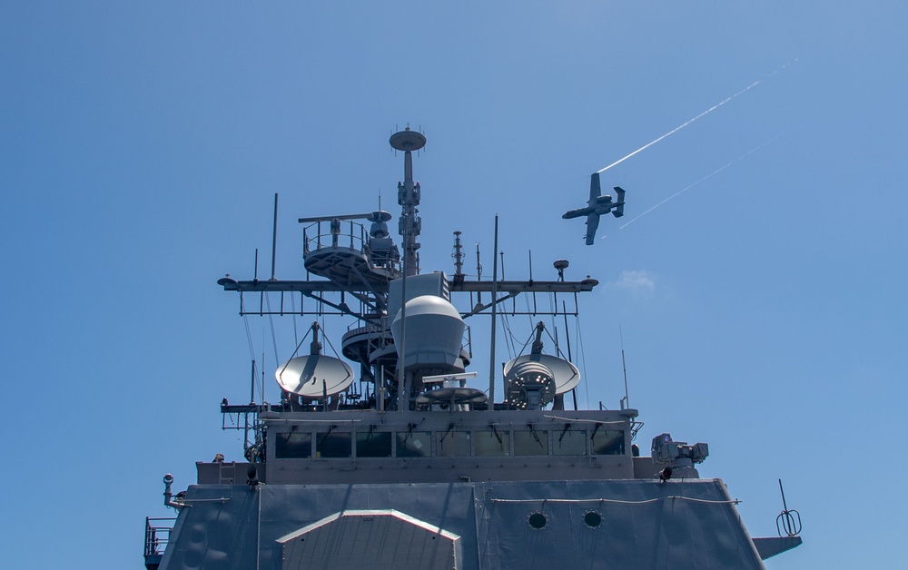 A-10 Flyby USS Princeton (CG 59) during RIMPAC 2024