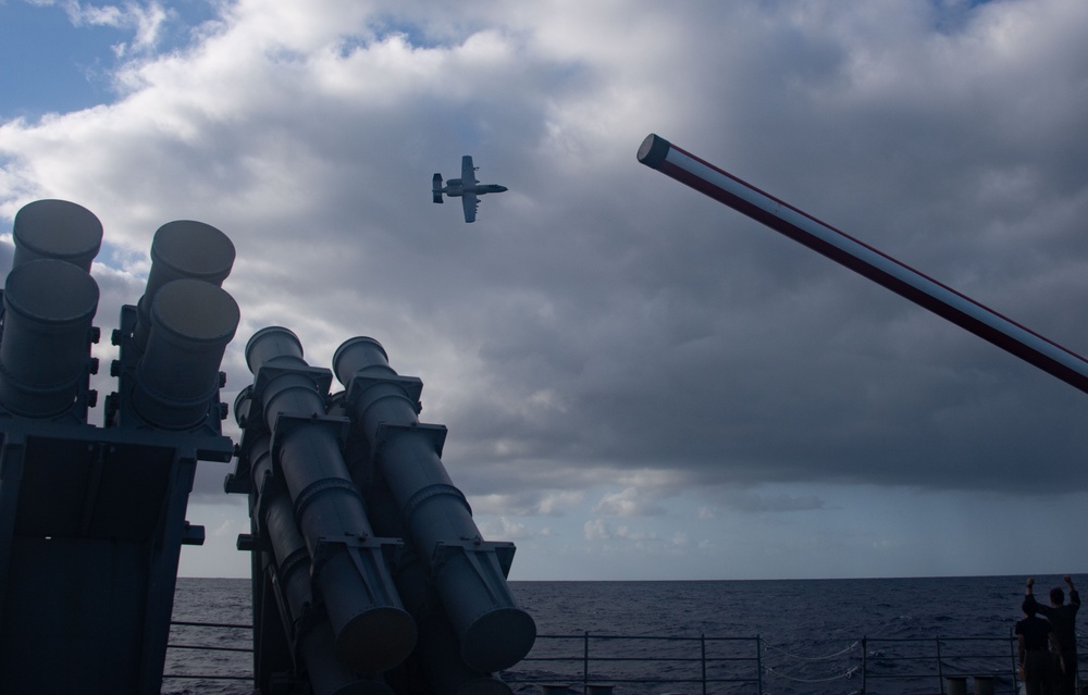 A-10 Flyby USS Princeton (CG 59) during RIMPAC 2024