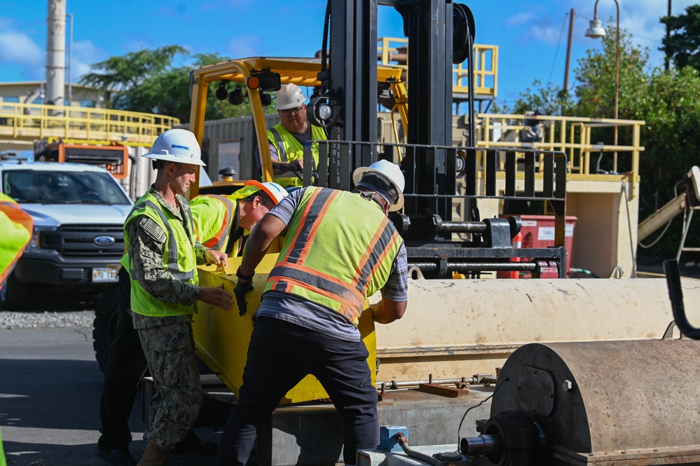 Joint Base Pearl Harbor-Hickam Hawaii transfers Wastewater Treatment Plant Centrifuge to Maui County