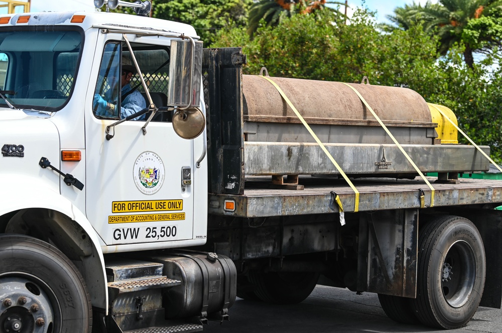 Joint Base Pearl Harbor-Hickam Hawaii transfers Wastewater Treatment Plant Centrifuge to Maui County