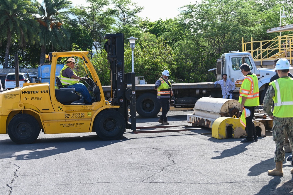 Joint Base Pearl Harbor-Hickam Hawaii transfers Wastewater Treatment Plant Centrifuge to Maui County