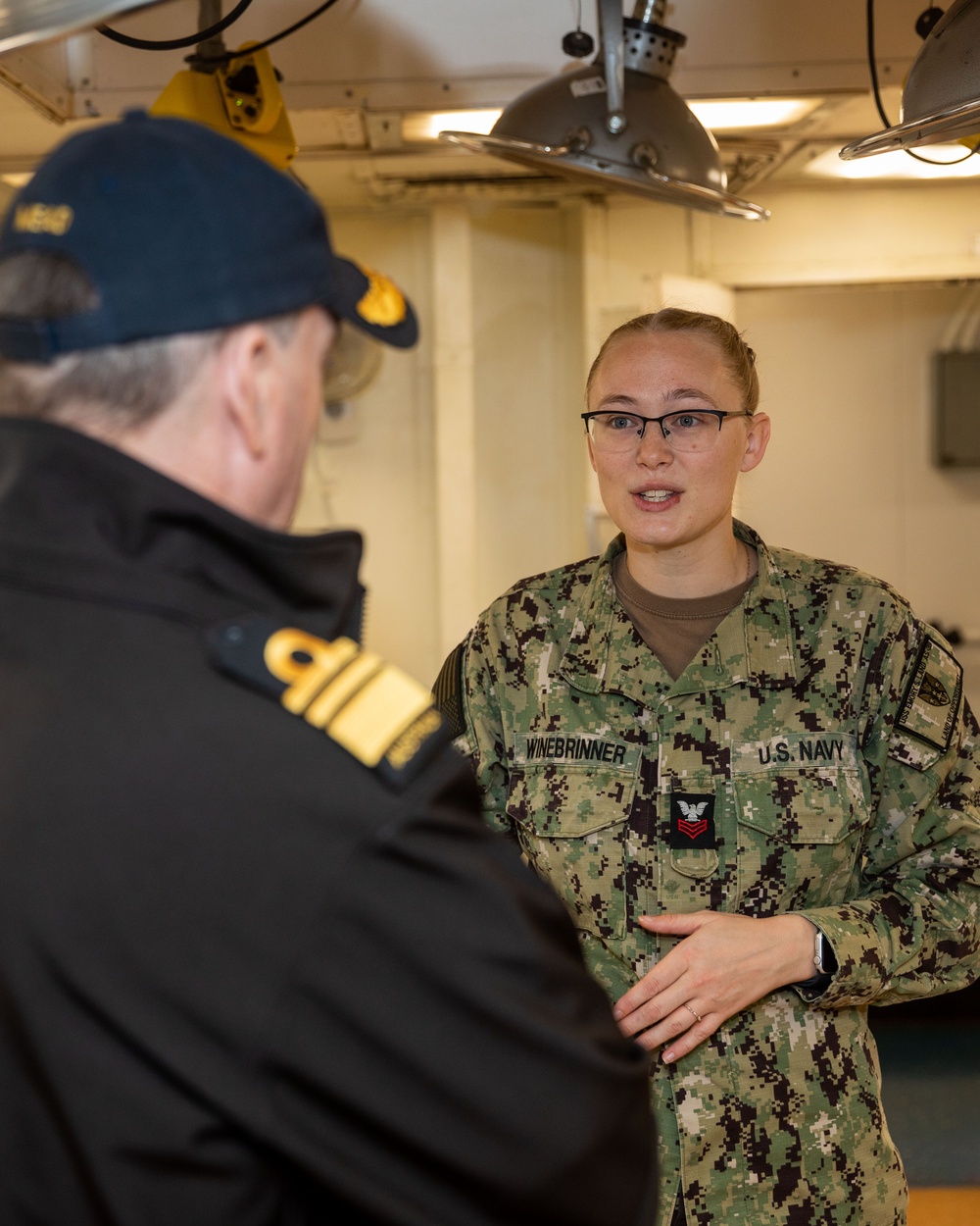 RAN VICE ADM. Mead and USN RADM Cavanaugh Visits Emory S. Land in Sydney