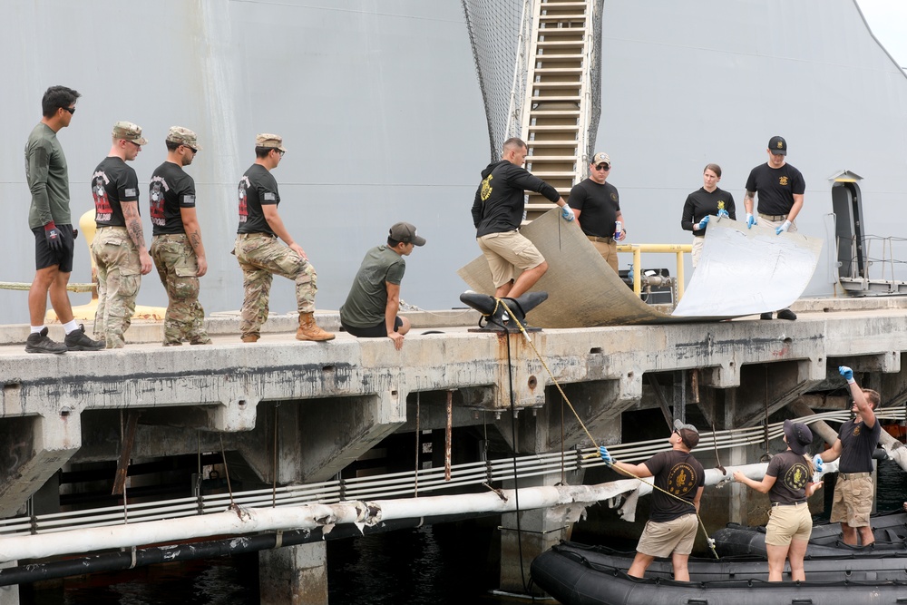 7th Engineer Dive Det leads RIMPAC partners in restoring pier at Joint Base Pearl Harbor-Hickam