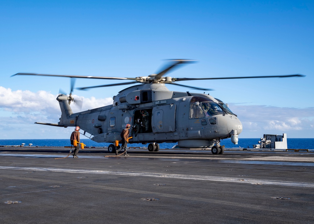 Italian AW101 Lands on USS Carl Vinson During RIMPAC 2024