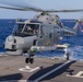 German Navy Lynx helicopter landing on Netherlands Navy ship HNLMS Tromp