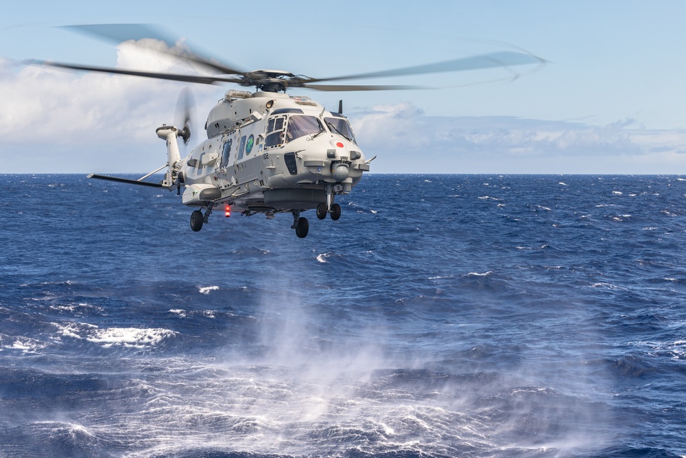 Netherlands NH90NFH hovering over water