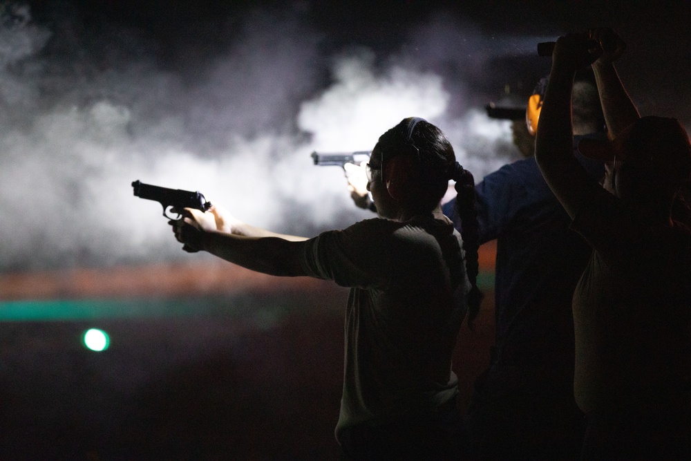 USS Lewis B. Puller Conducts Low-Light Weapon Qualifications Training