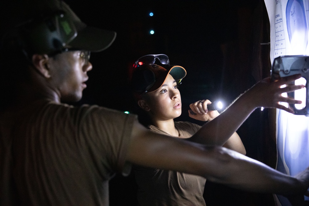 USS Lewis B. Puller Conducts Low-Light Weapon Qualifications Training