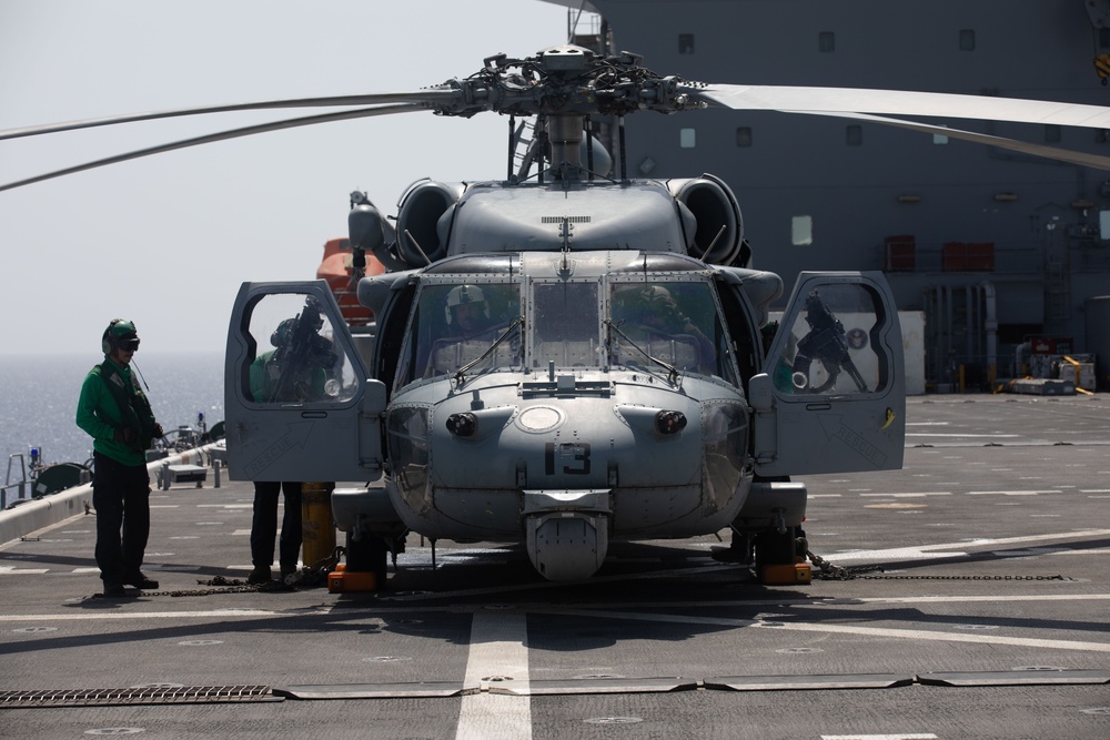 Helicopter Sea Combat Squadron 26 (HSC-26) Conducts Flight Operations from the USS Lewis B, Puller in the 5TH Fleet.