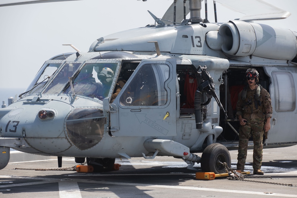 Helicopter Sea Combat Squadron 26 (HSC-26) Conducts Flight Operations from the USS Lewis B, Puller in the 5TH Fleet