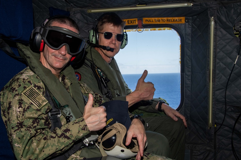 Carrier Strike Group ONE Admiral Visits Italian Destroyer During RIMPAC 2024