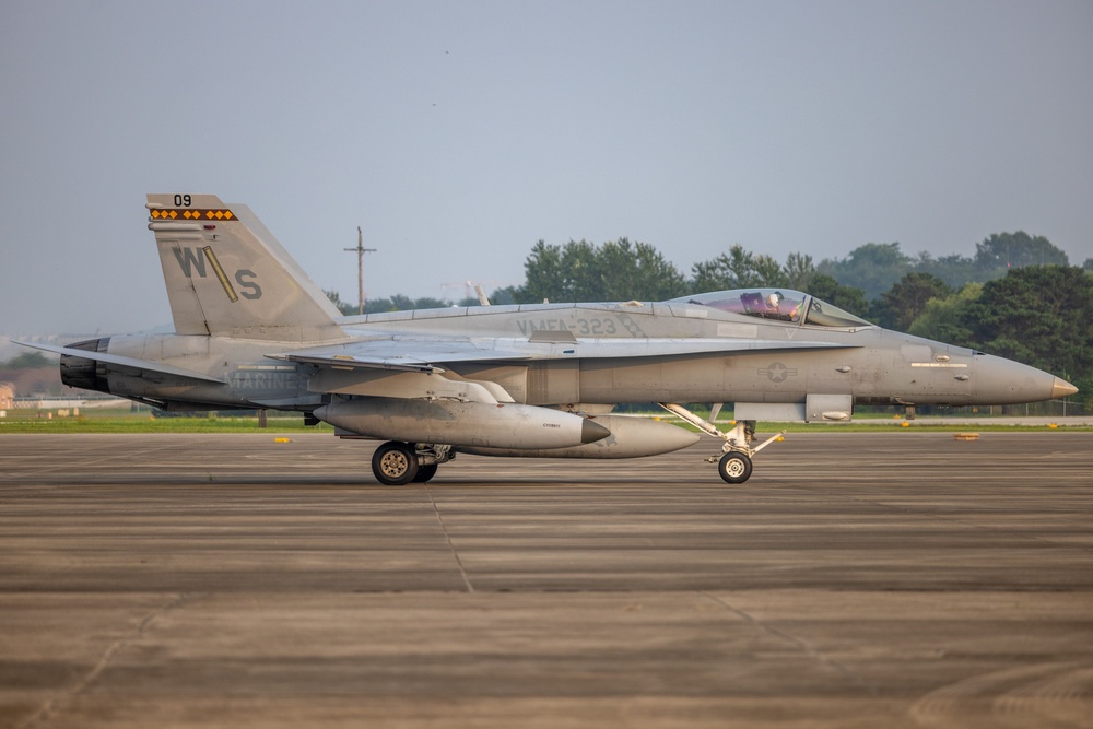 F/A-18 Hornet Aircraft with VMFA(AW) 224 Arrive at Suwon Air Base