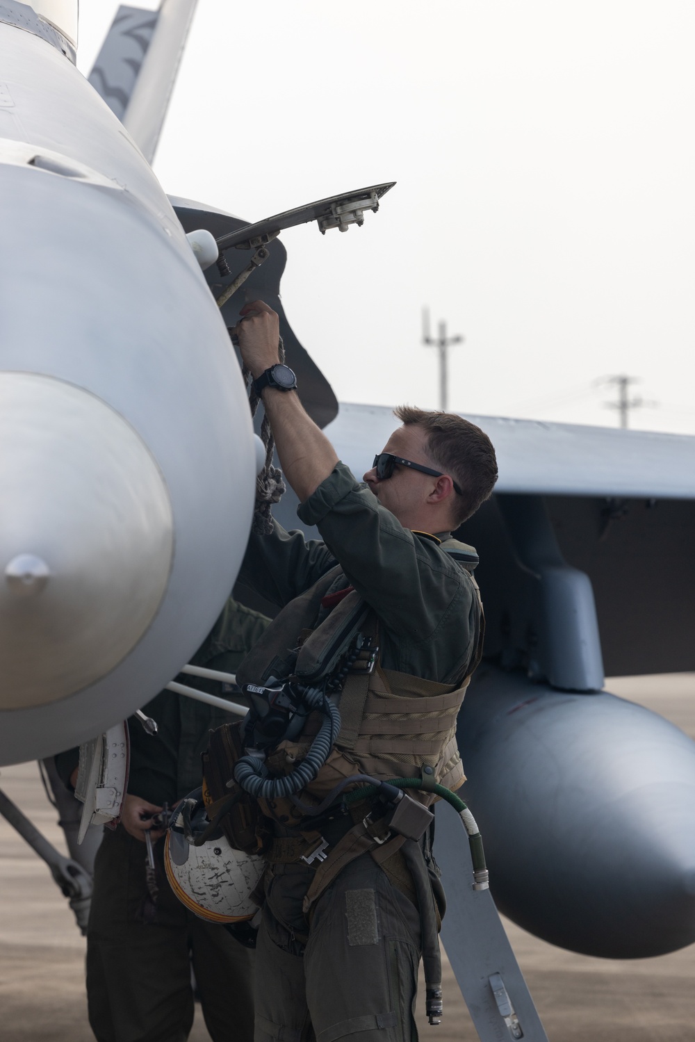 F/A-18 Hornet Aircraft with VMFA(AW) 224 Arrive at Suwon Air Base