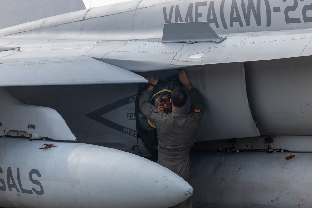 F/A-18 Hornet Aircraft with VMFA(AW) 224 Arrive at Suwon Air Base