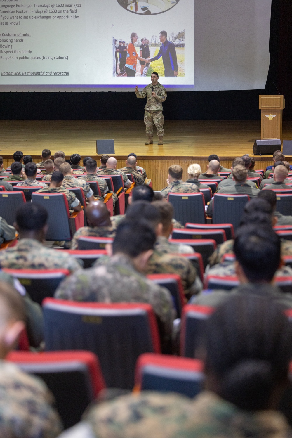 Next in the Chute | U.S. Marines and Airmen Attend Welcome Brief for South Korea Detachment